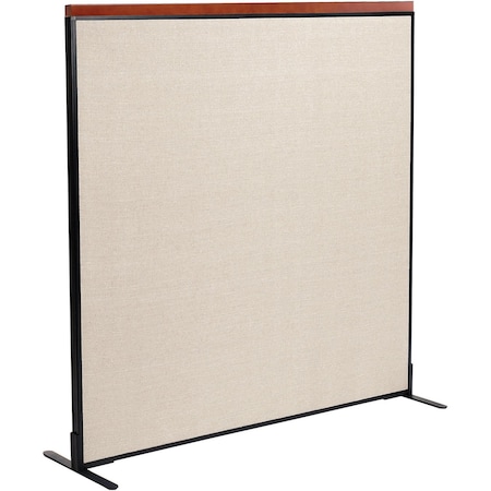 Interion By Global Industrial Interion Deluxe Freestanding Office Partition Panel, 60-1/4inW x 61-1/2inH, Tan 694850FTN